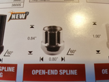 Open-End Spline Lug Nuts 1/2x20 Acorn Conical Seat 1/2 inch x 10 lugnuts 1 Key