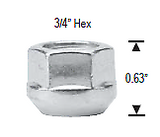 Low Pro Lug Nuts 12x1.5 Open End Bulge Conical Seat 12 x 1.5 Lugnuts x 16 pieces